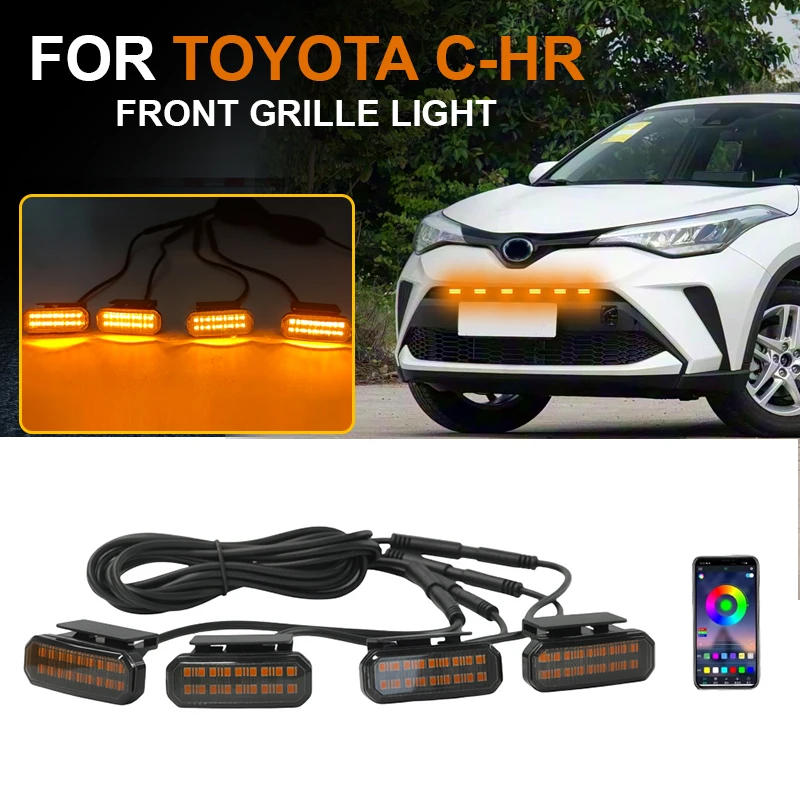 

18LED Front Grille Light FOR TOYOTA C-HR Car Daytime Running Light Wheel Eyebrow Lamp For Pickup Offroad 12V