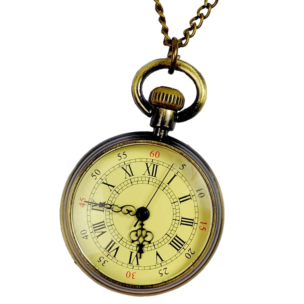 Quartzs Pocket Watches With Chain White Dial Necklace Clock Pendant Festivals Birthday Gift