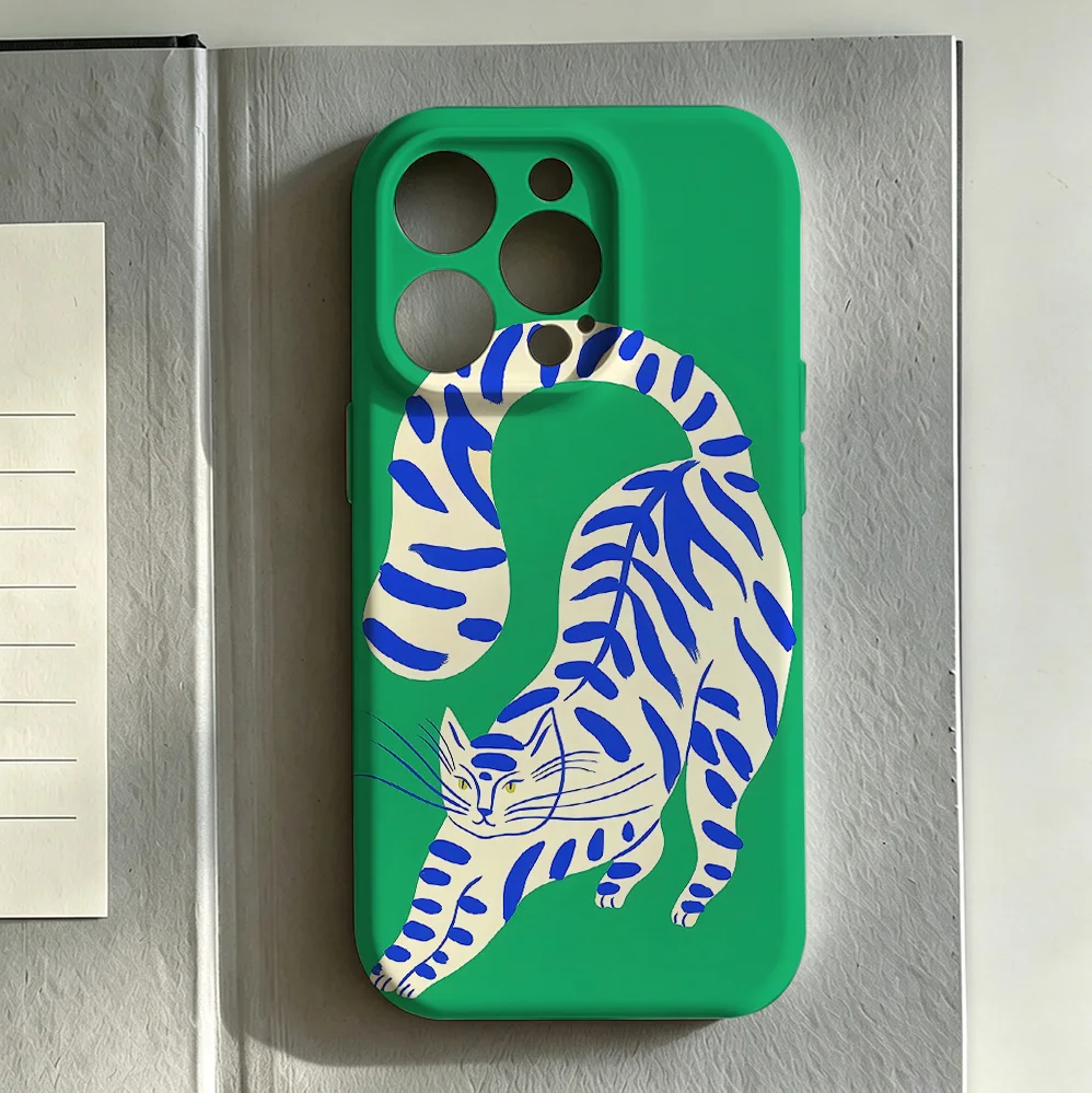 Clmj Retro Line Art Cats Phone Case for Xiaomi Mi 15T 14T 13 12 12s 9 10 11 Poco C40 M5 X3 F4 NFC Pro 4G 5G Glossy Film Hard PC