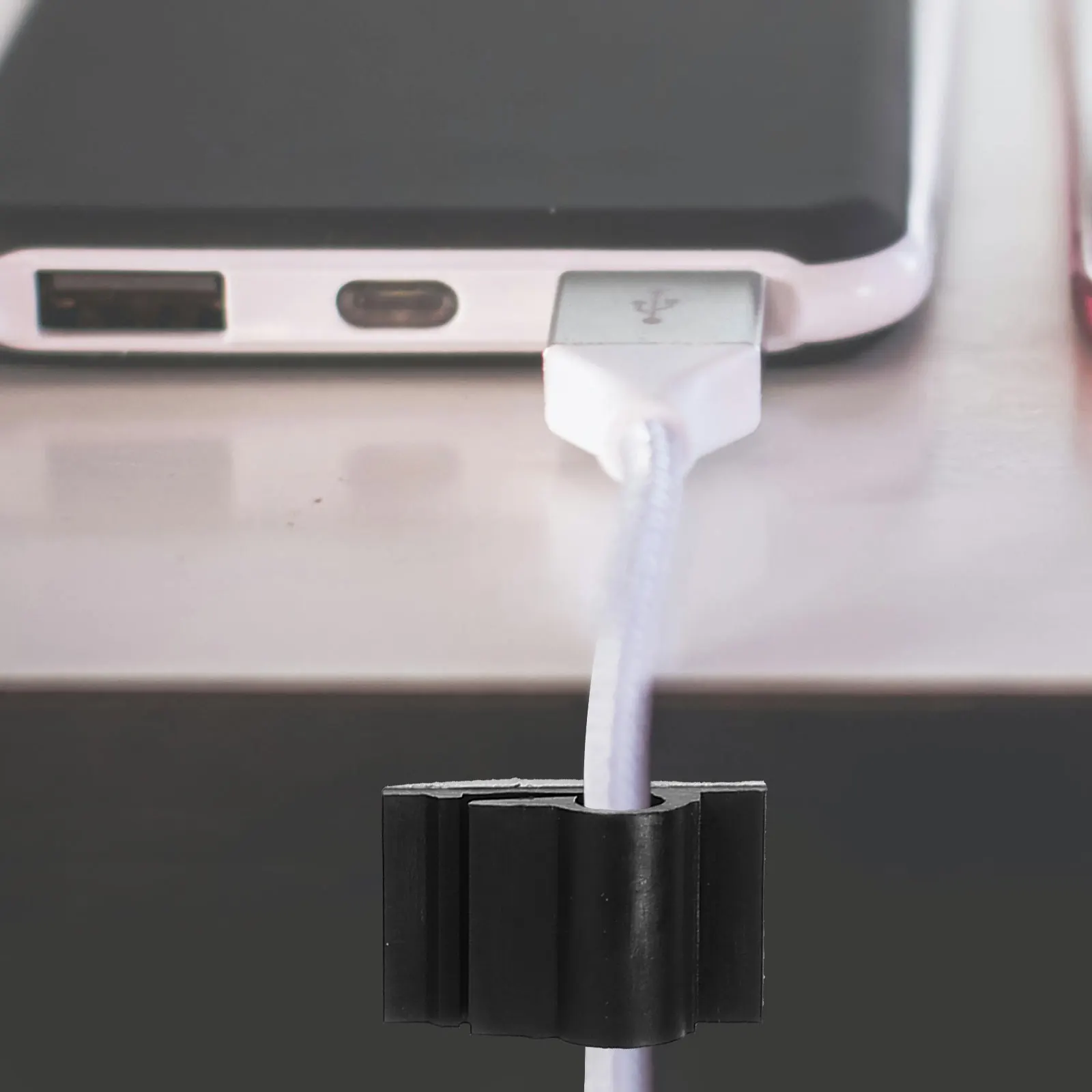 

50pcs Self Adhesive Cable Management Wire Organizer Clips Black PA66 Desk Solution Strong Adhesive Compatibility USB Cords