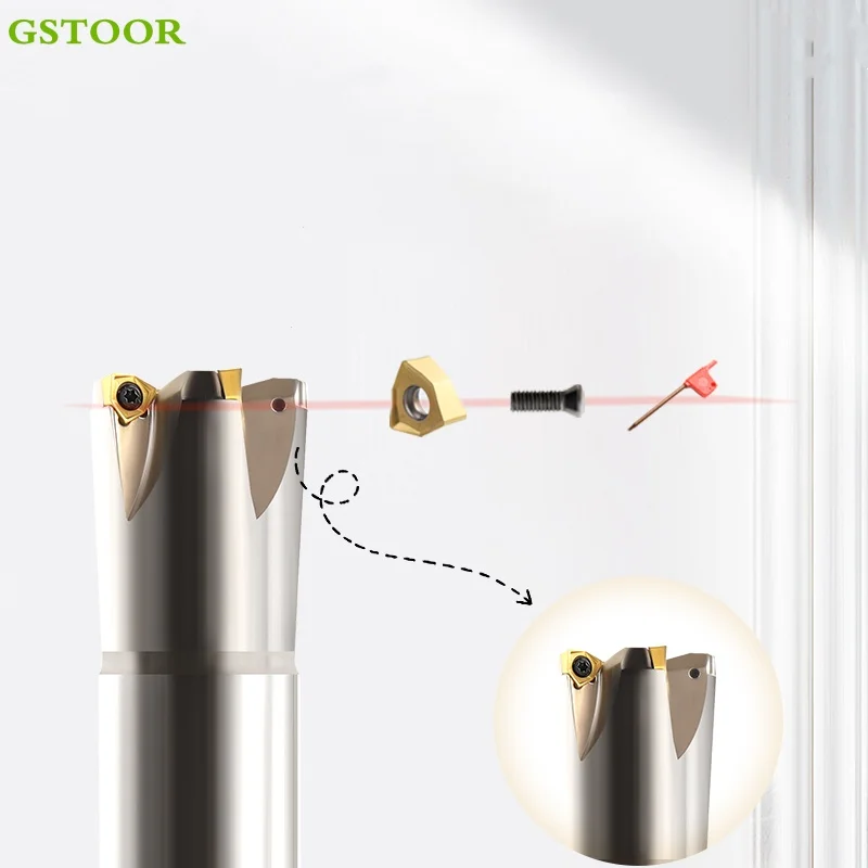 MFWN Wisselplaatfrees Arbor 90 graden MFWN04-16-C15-160-2T Fast Feed ToolHolder Snijden WNMU040304 Hardmetalen wisselplaten