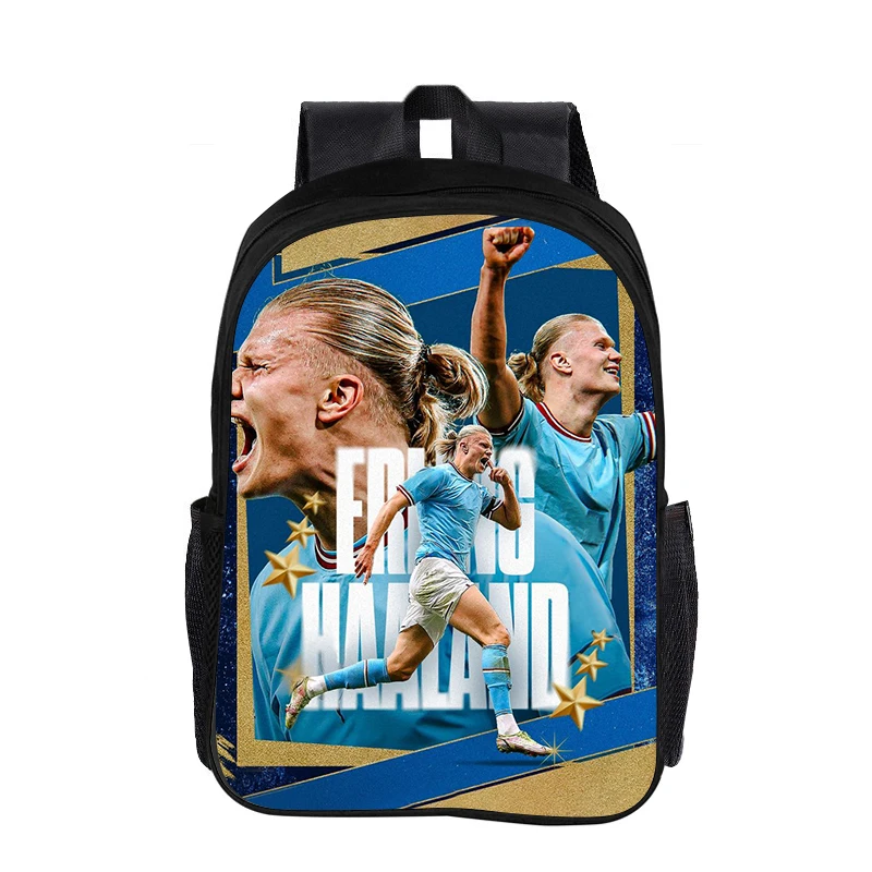 Backpack Football Star for Child Light Weight Child Knapsack  Best Gift School Large Capacity Haaland Backpack Rucksack