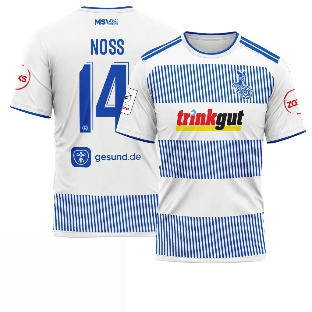 26-27 Neues MSV Duisburg Herren-Fußballtrikot, 3D-Druck, Y2K, schnelltrocknendes Freizeit-T-Shirt, geeignet als Trainingsbekleidung, passend für die ganze Familie – Detail 8