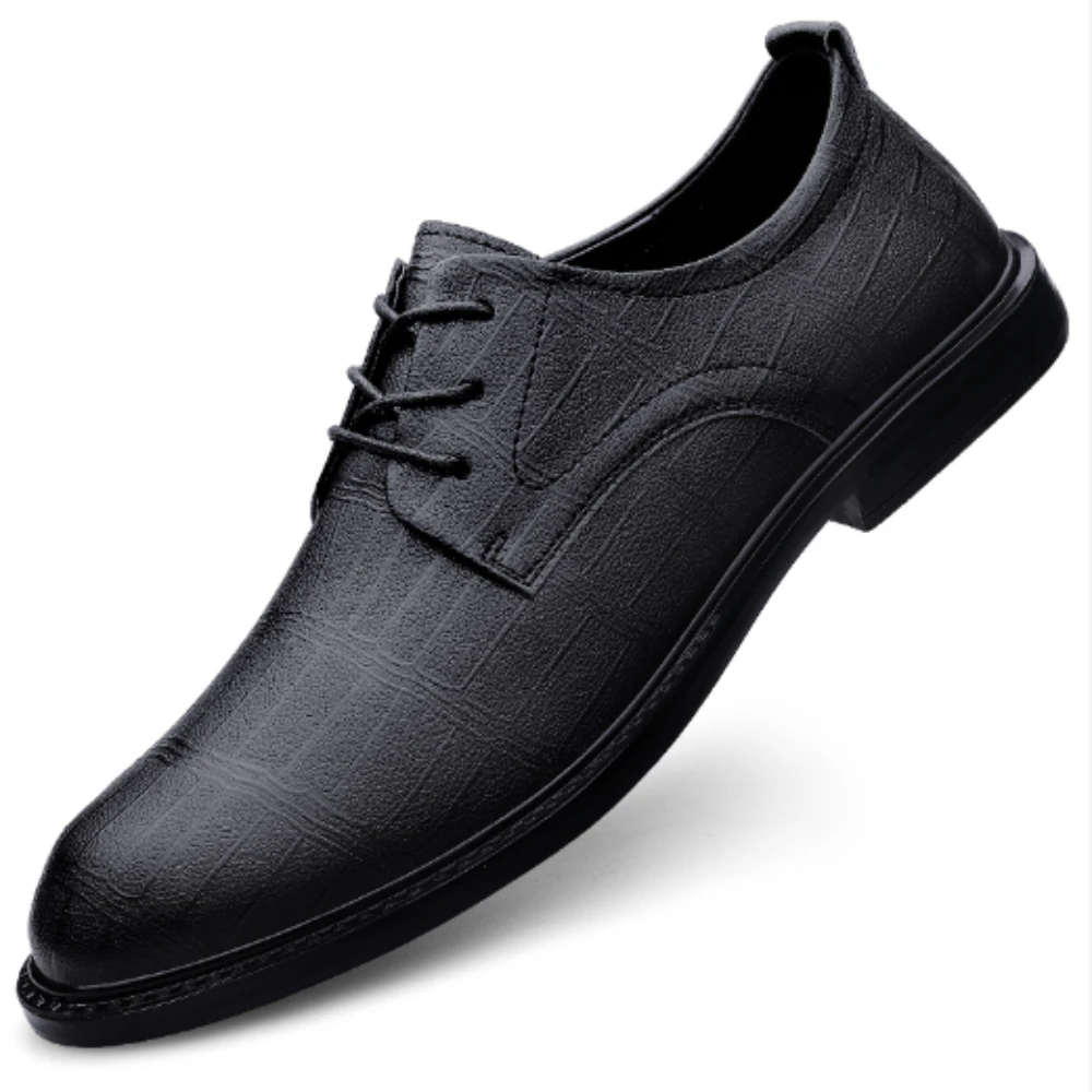 Sapatos De Vestido De Couro Genuíno Elegante Italiano Masculino, Sapatos De Escritório Artesanal De Luxo, Novo