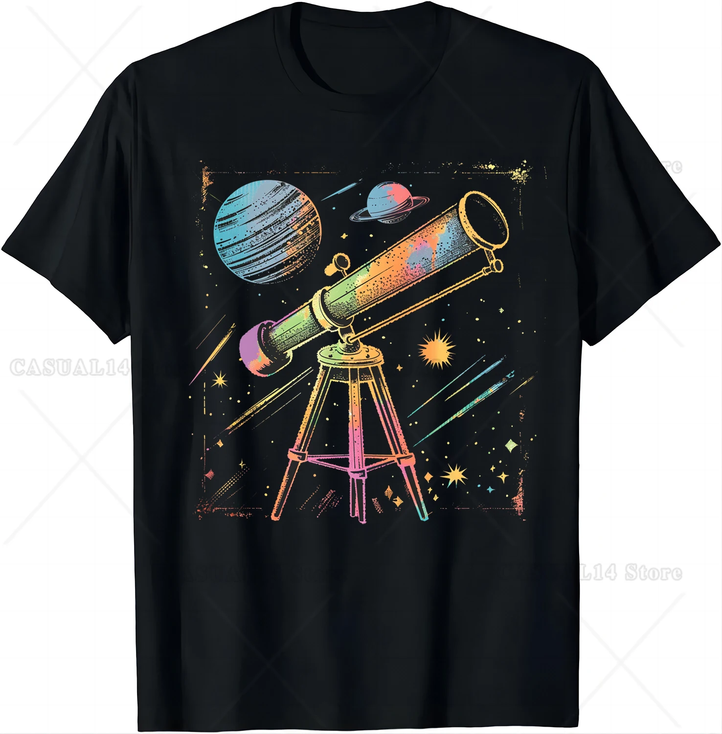 Telescope Vision Tee See Beyond The Horizon T Shirt Astronomy Astrophile T Shirts Women Clothes Tops Graphic T Shirts Ropa Mujer