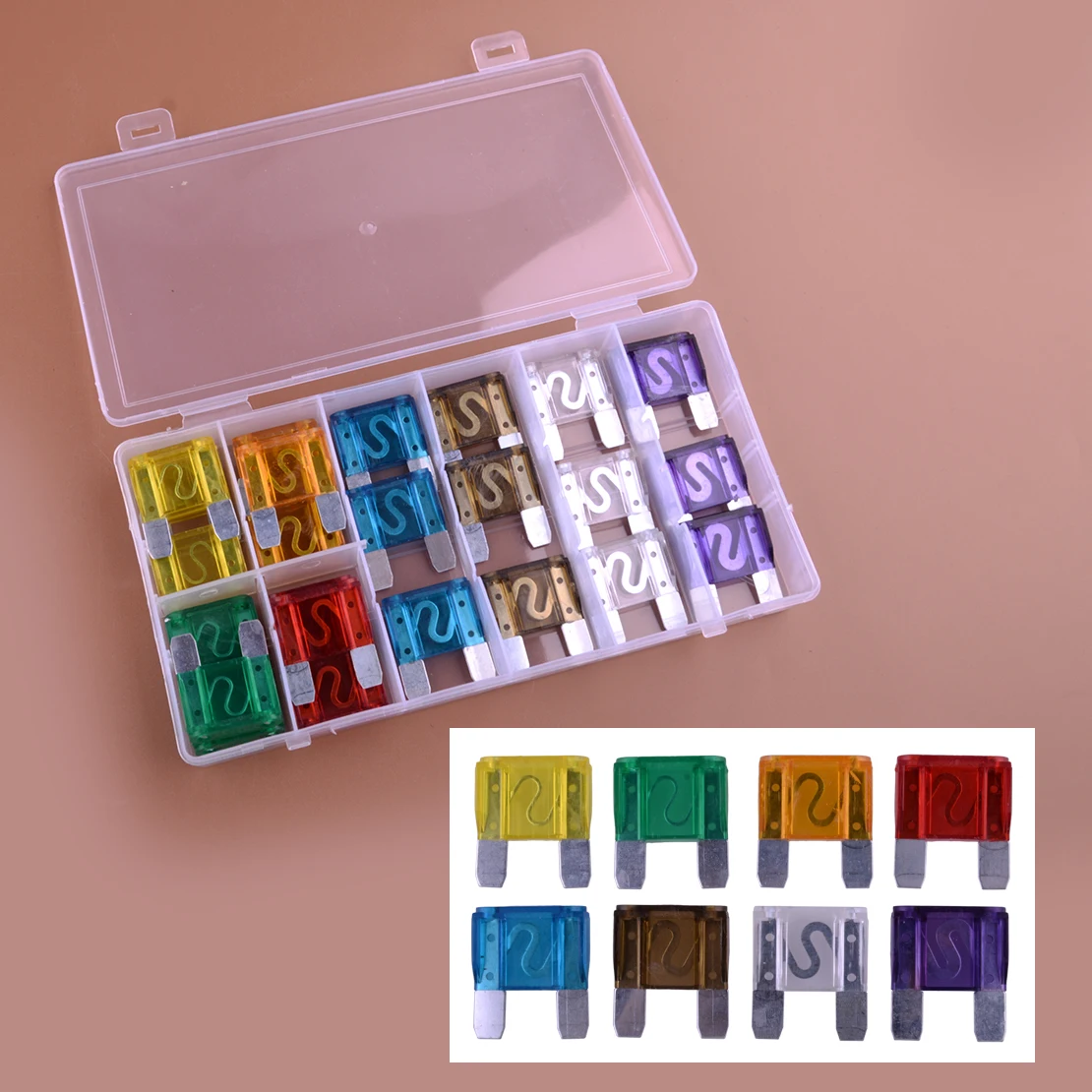 

24pcs 20A-100A Large Blade Fuse Assortment Kit Universal 32V for Car Boat RV ATV UTV SUV Truck