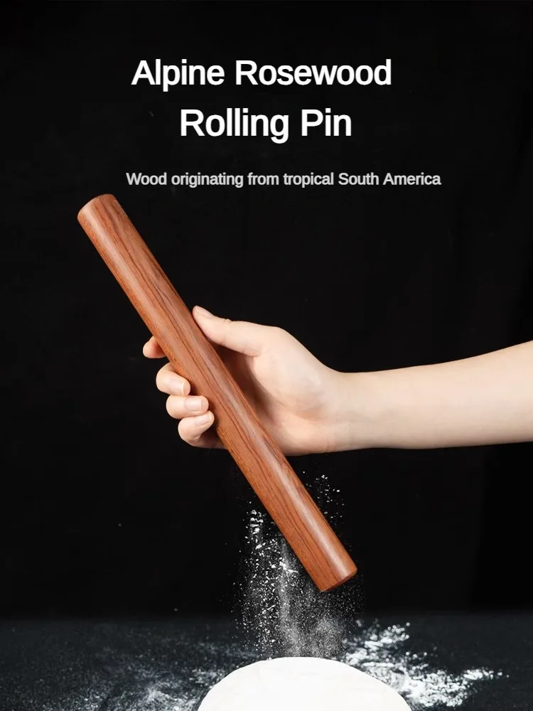 Zackoo Rosewood Rolling Pins Pin Stick Dough Roller Mildew Crack Resistant Household Dumpling Skin Pizza Dough Baking Tool