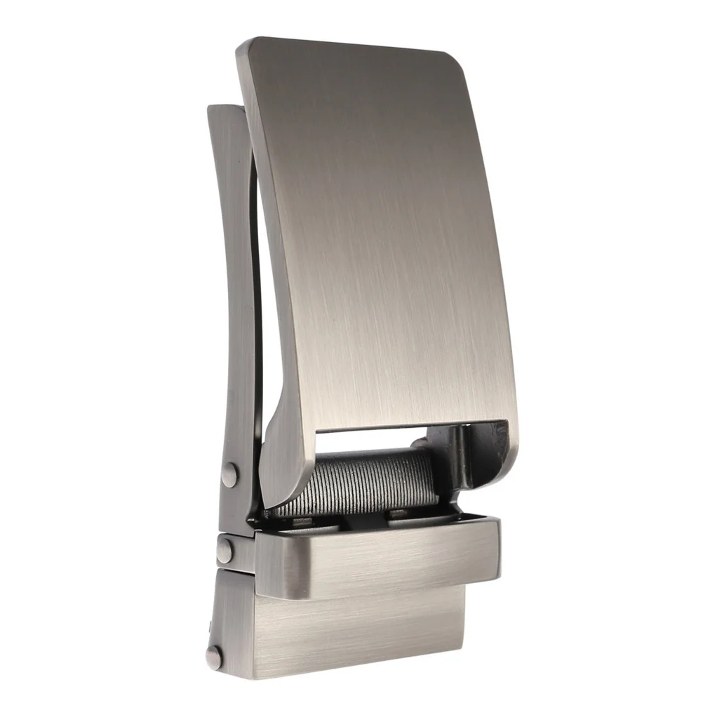 

2pcs Alloy Buckle For Men Automatic Belt Buckle Ratchet Mens Belt Buckles Silver Fashion Business Strap