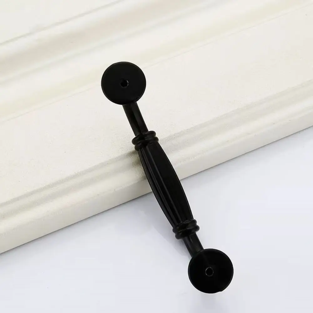 Aluminum Alloy Arched Cabinet Door Handles Retro Style Minimalist Wardrobe Door Handle Multifunctional Black Furniture Handles