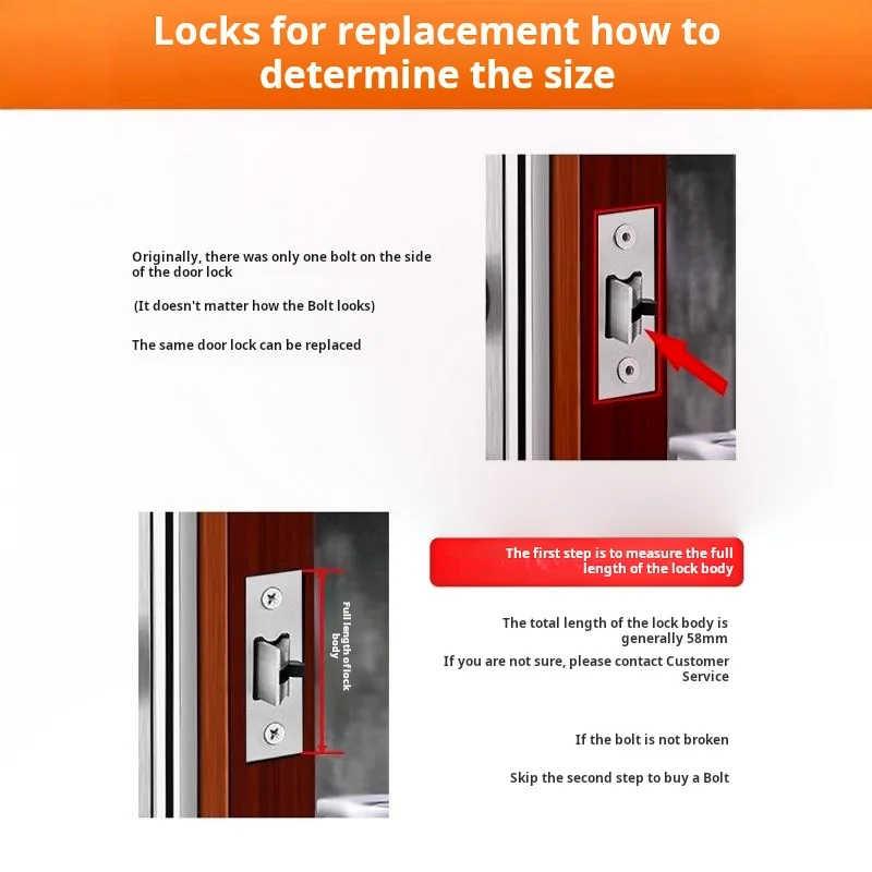 Bathroom Door Lock Toilet Room Bath Lock Universal Lock Indoor Aluminum Door Handle Single Latch Household Use