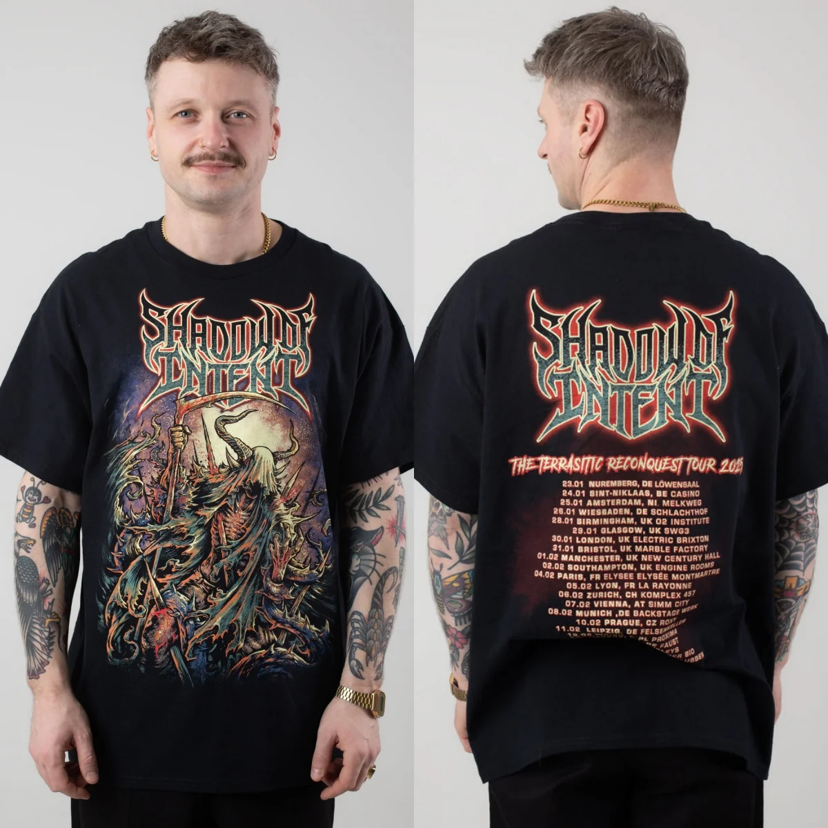 Retro Shadow of Intent Graphic Cotton T-shirt Unisex Summer Short Sleeve Fashion Brand Tee Luxury Casual Vintage Tees