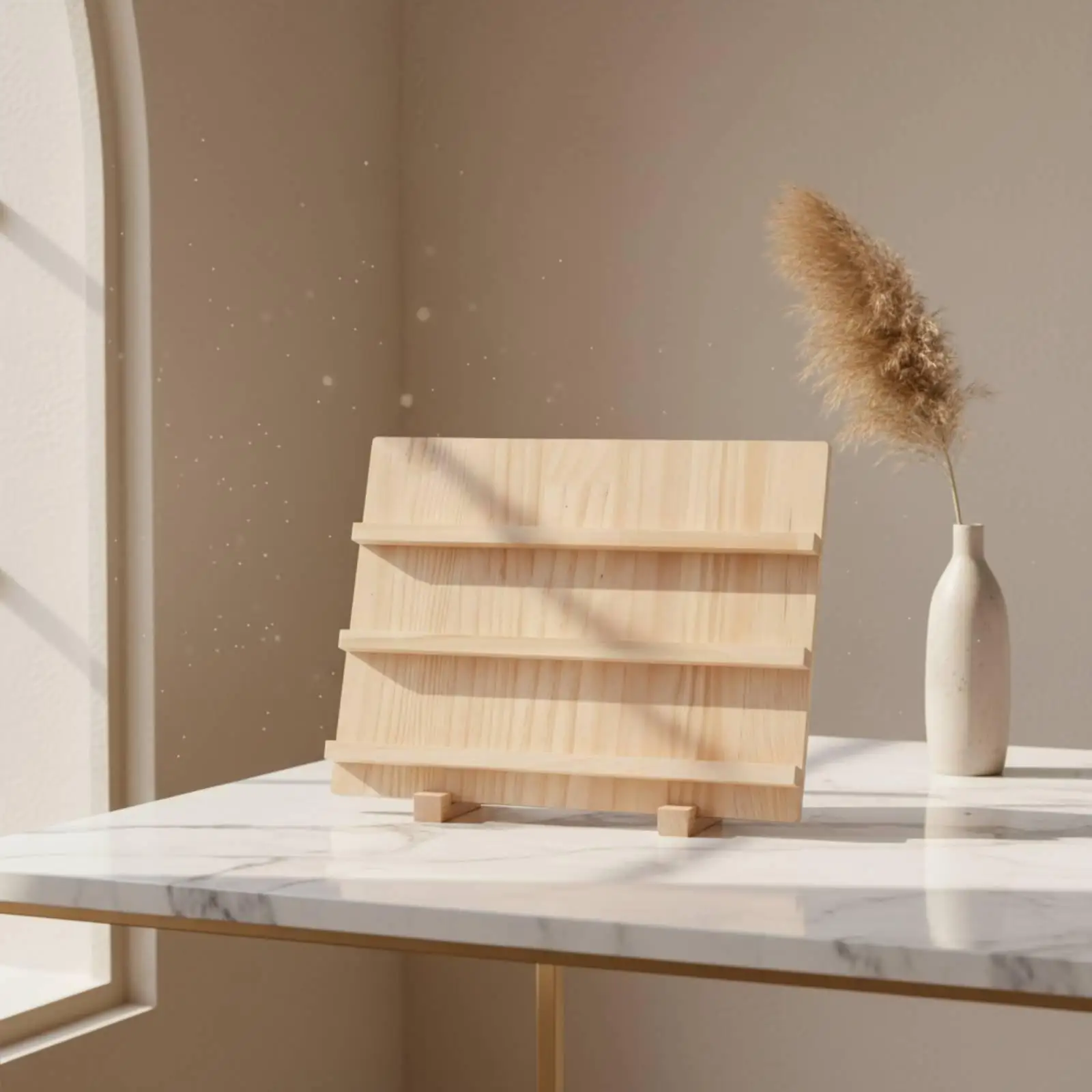 Solid Wood Earring Display Stand Tiered Jewelry Organizer Shelf for Necklace Display in Shops and Live Broadcast - view 4