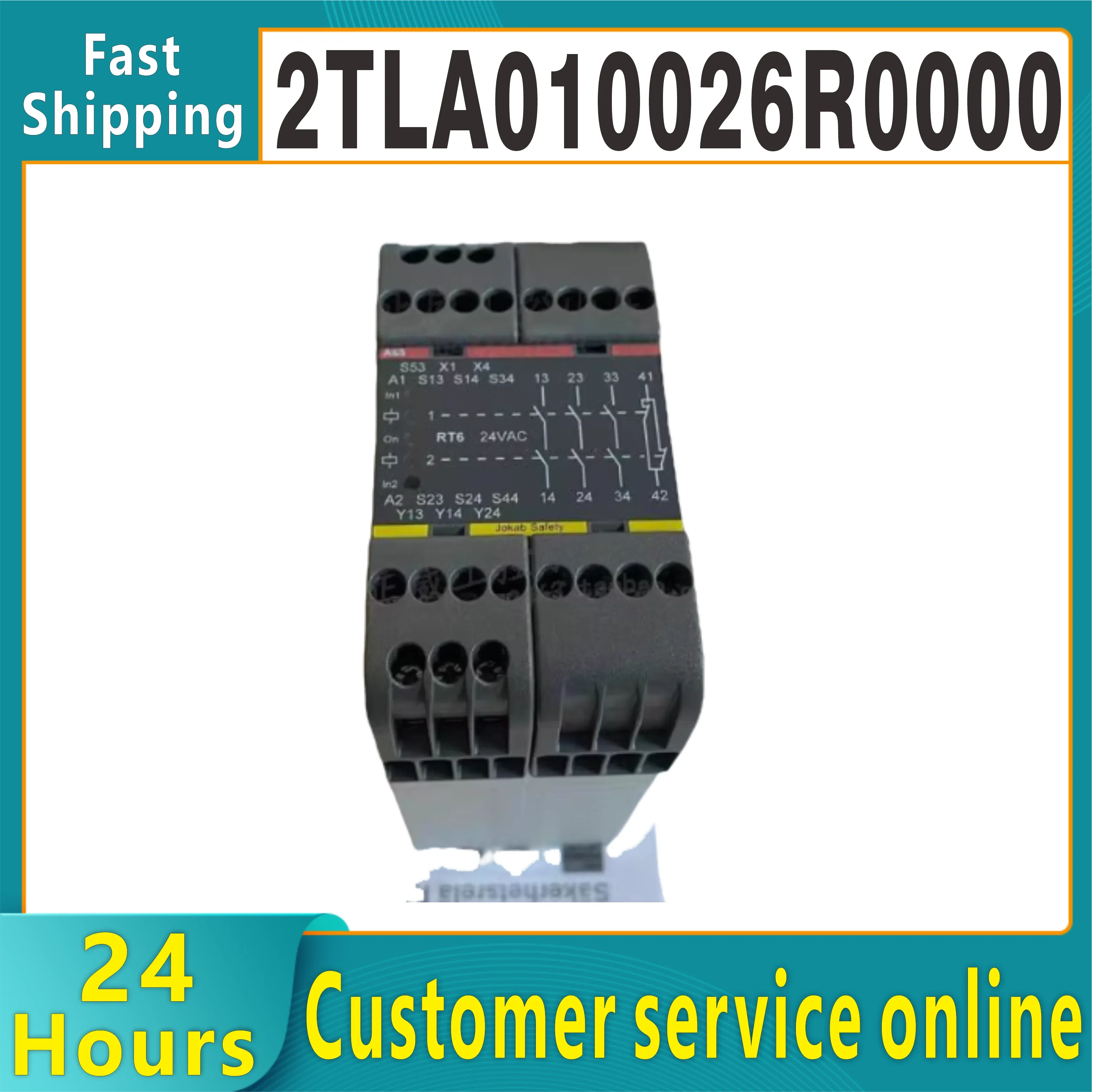 Original ABB safety relay module RT6 24VDC 2TLA010026R0000
