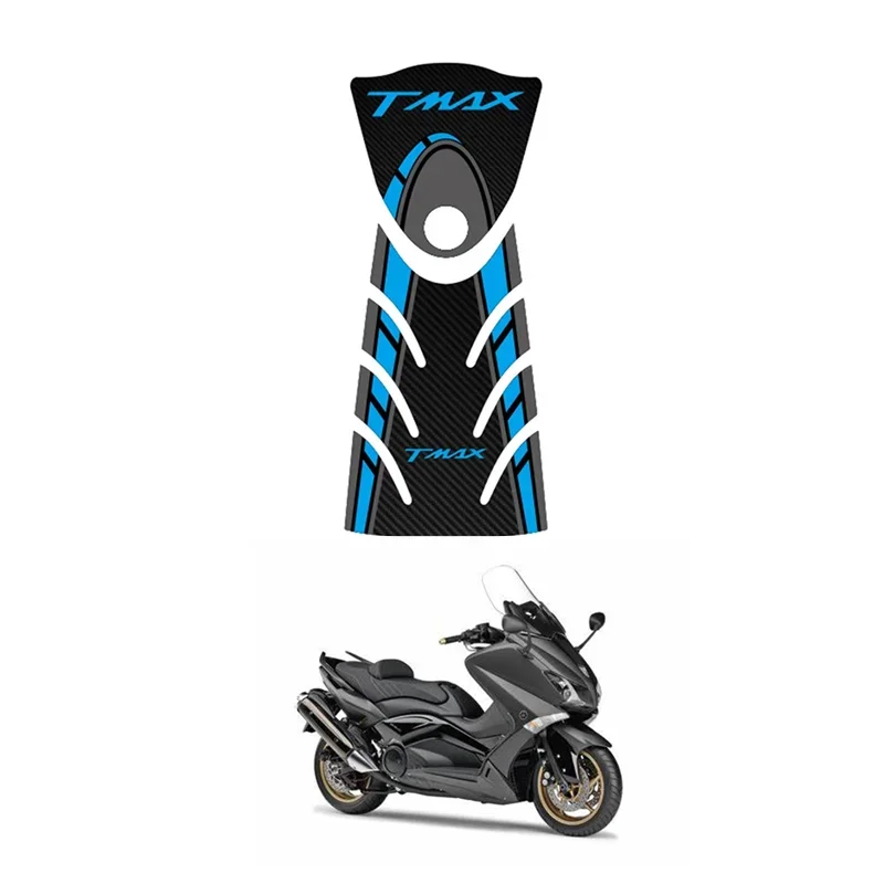 FOR YAMAHA TMAX 530 Motorcycle Fuel Tank Protector 3D Gel Sticker Decal - Blue