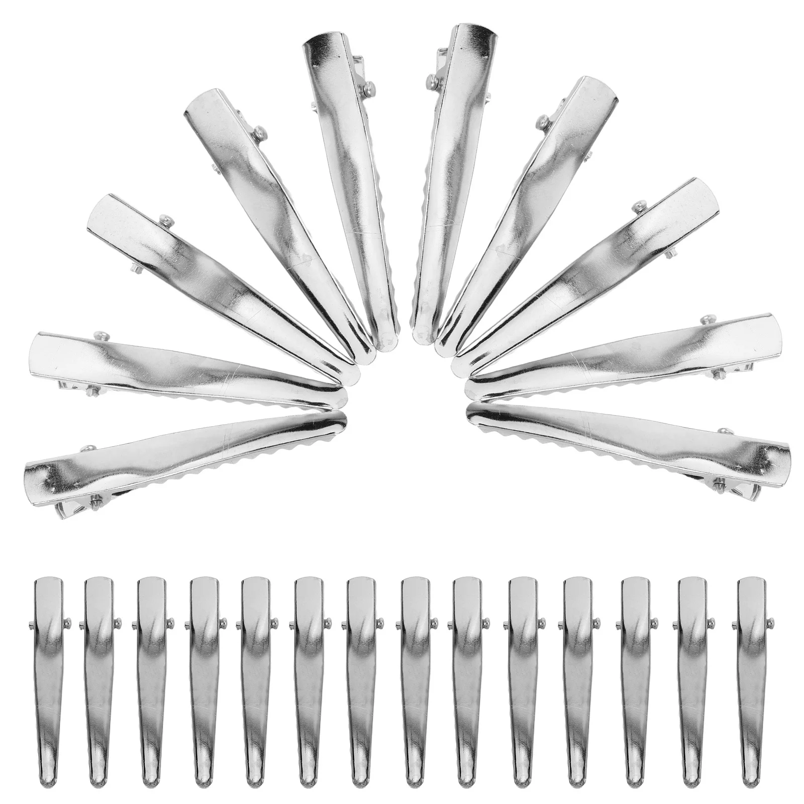 

100Pcs Duckbill Hair Clips Silver Metal Non-Slip Grip Sectioning Styling Clamps Salon Hairdresser Tool Women Hair Accessories