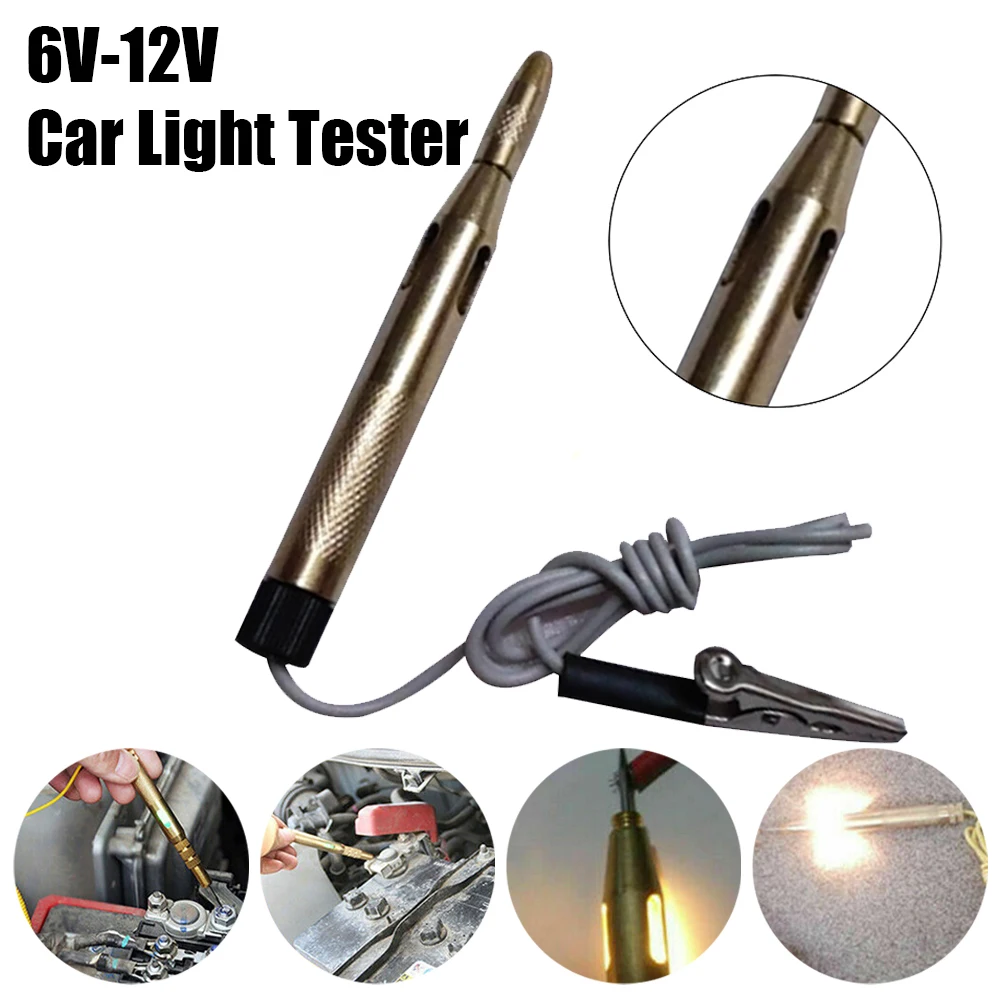 Car Auto Circuit Fuse Voltage Tester Test Light Probe Pen Pencil DC 6V/12V/24V Innovative Flexible Wire Lead Test Pens