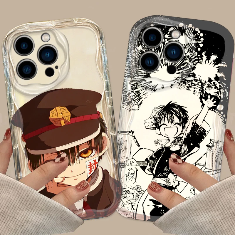 Anime Toilet-Bound Hanako Cover For Apple iPhone 15 14 13 12 11 Pro X XR XS Max Plus 8 7 Plus SE Wave Oil Phone Case