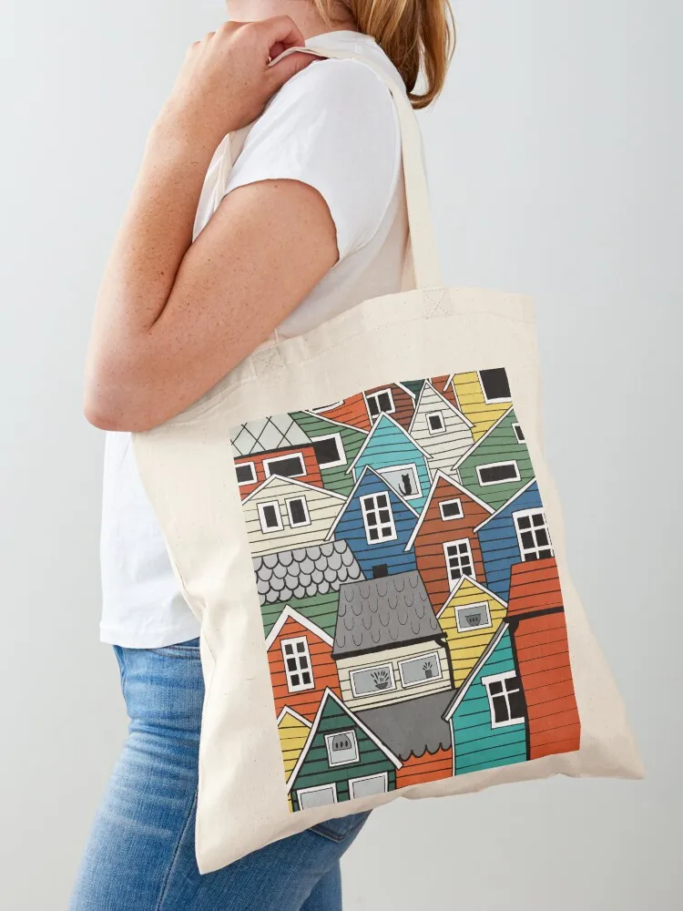 

Scandinavia Souvenir I Colourful wooden houses Tote Bag Lady bag Women's bag Shopping bags Women bags