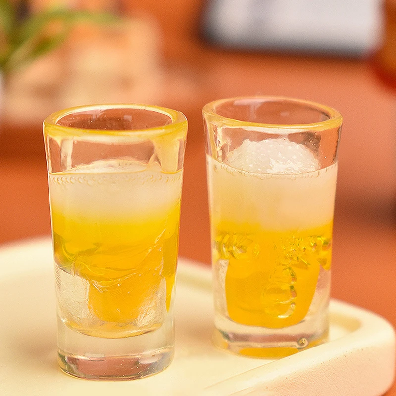 10pcs Miniature Toy Kitchen Beer Drinking Cups Mug Accessory Drink Model Toy Wine Mug Toy Doll House Decor