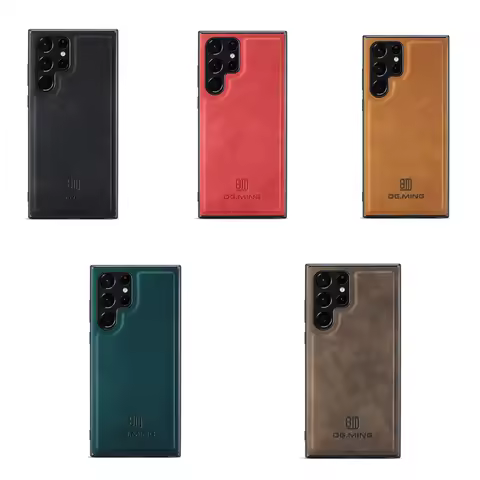 DG MING Strong Magnetic Case For SAMSUNG S22 S23 S24 S25 Edge/Ultra Retro Leather Cover A55 A35 A54 A34 a53 a33 a56 a26 S24 FE