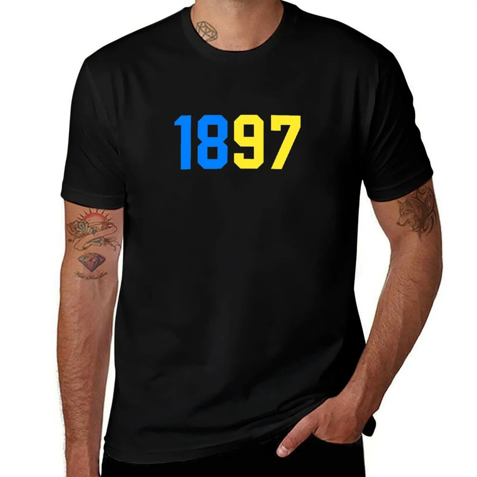 1897 Union SG Blue Yellow T-Shirt man t shirts high quality luxury brand man t shirt cotton t shirt man luxury T-Shirt