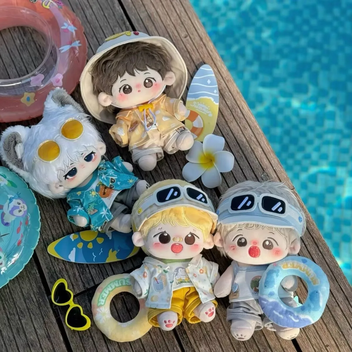 20cm 아기 드레스, 코코넛 언노운 아일랜드 면 인형, 귀여운 옷 교체 세트, 인형 드레스업 인형, 속성 없음