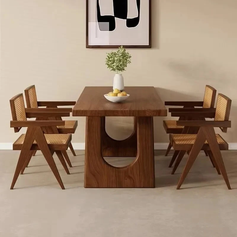 Vintage Reading Dining Tables Square Design Wooden Luxury Dining Tables Living Room Salon Mesas De Jantar Lounge Suite Furniture