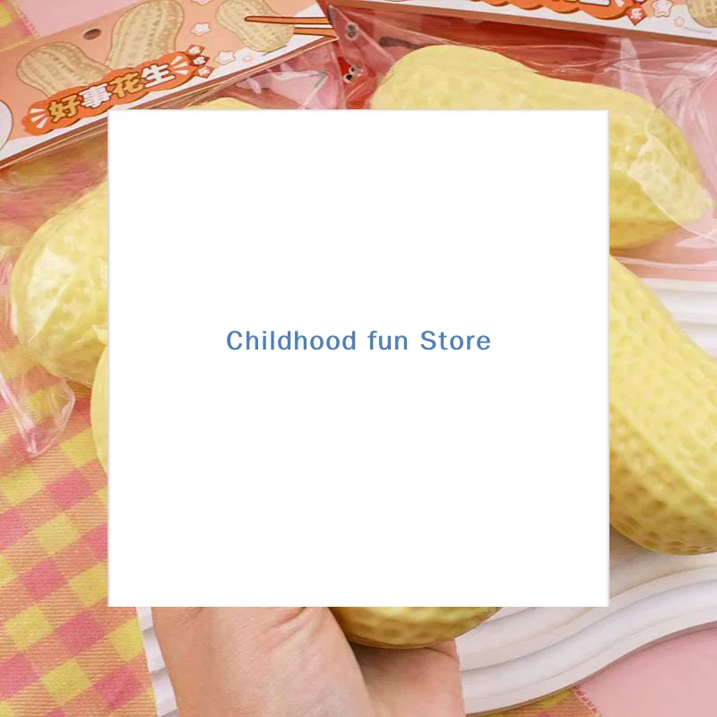 Juguete de descompresión con forma de bolas de polvo esféricas, simulando cacahuetes, de rebote lento, lindo, para aliviar el estrés y la tensión.