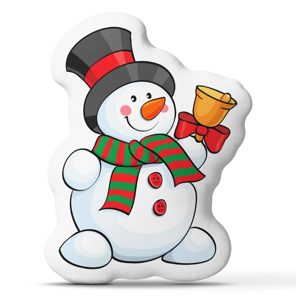Christmas Snowman Throw Pillow Holiday Cushion Irregular Stuffed Winter Home Decor Festive Sofa Bedroom Accent Gift Idea