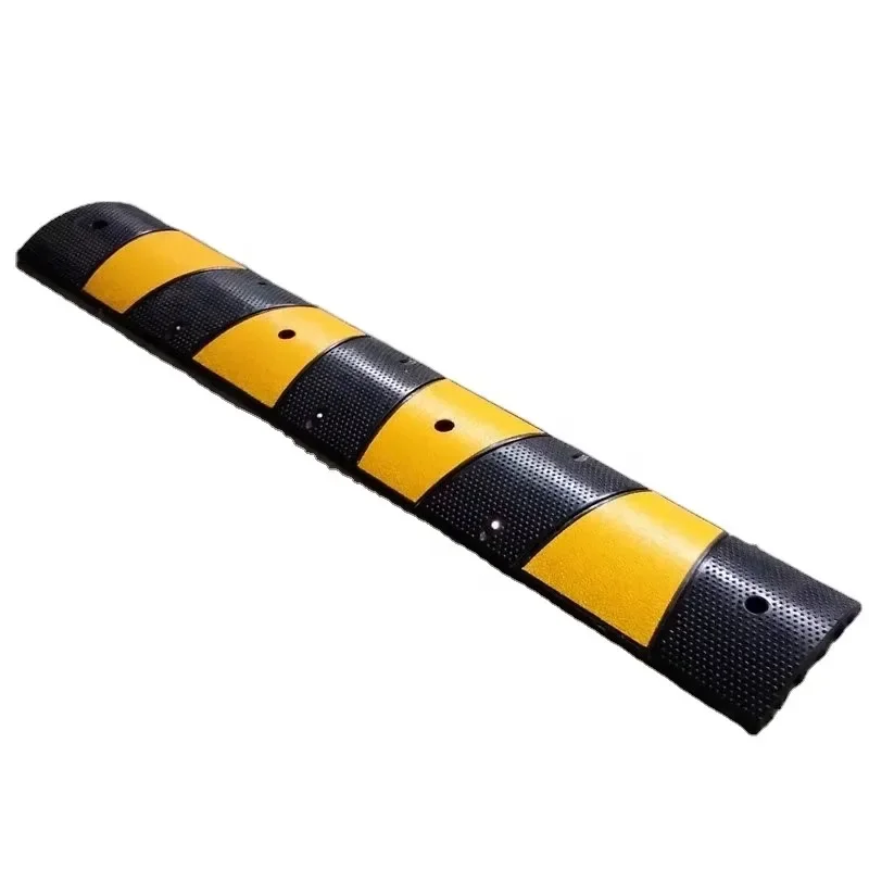 6-Foot reflective rubber speed bump speed bump