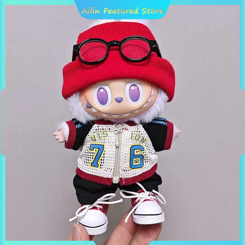 

Одежда для Labubu, спортивный комплект из джерси и брюк, милый модный и крутой комплект одежды, модные аксессуары ручной работы