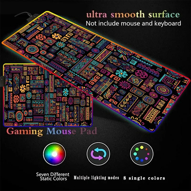 Ethnic Pattern Large Gamer Mousepad Pc Mouse Pad Table Cushion Gaming Mouse Pad Table Computer Desktops Office Desk Organizer