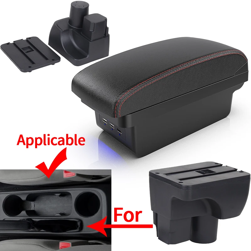 For Chevrolet Sail 3 Armrest Box For Chevrolet Aveo 3 Sail III Car Armrest Retrofit Parts Storage Box Decoration Car Accessorie