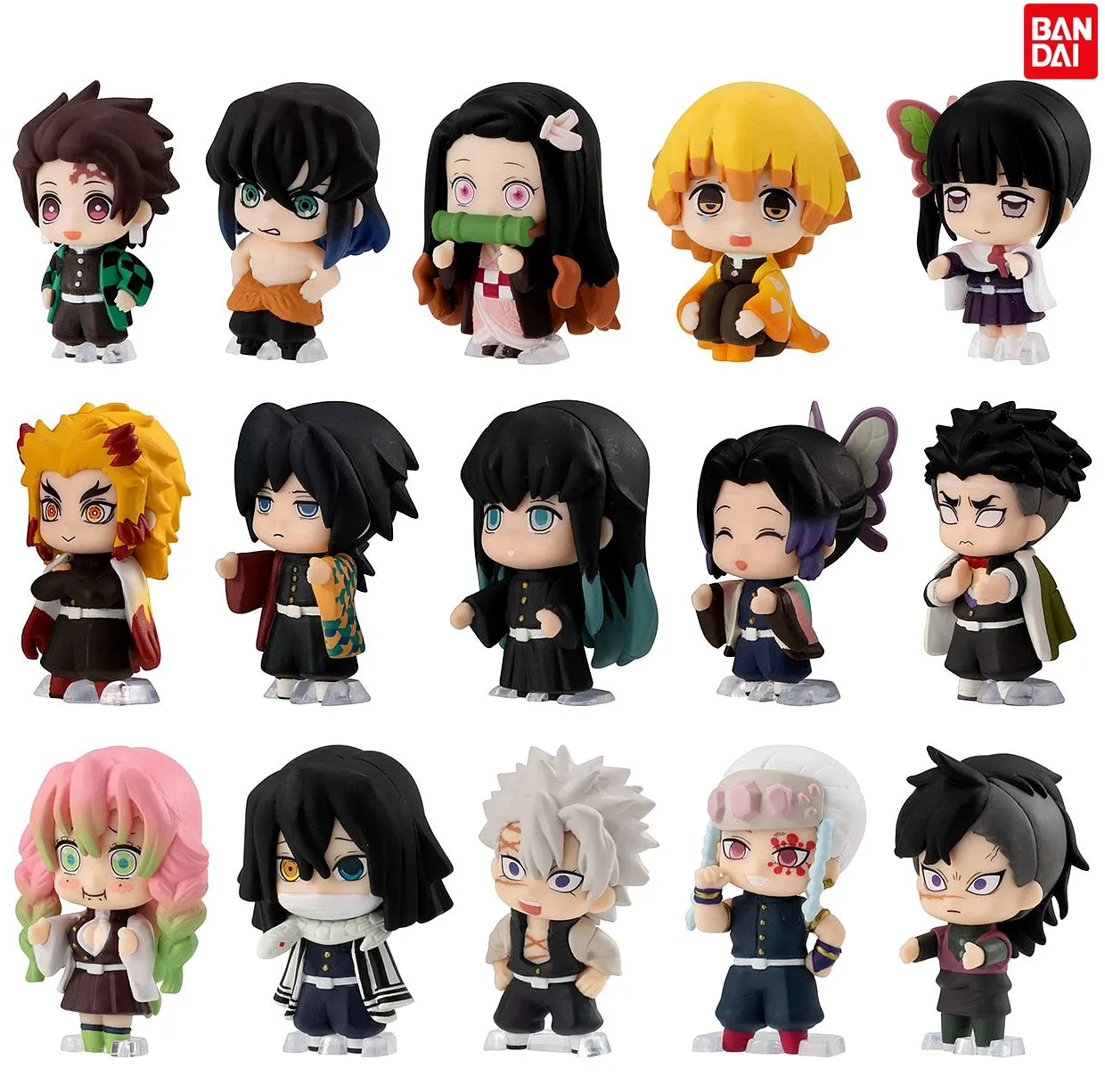 Genuine Demon Slayer Queue Series Tanjirou Kamado Nezuko Zenitsu Agatsuma Inosuke Hashibira Kanawo Tsuyuri Gashapon Toys