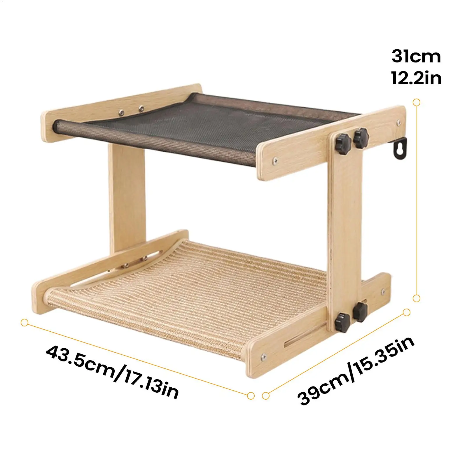 Cat Window Bed Floating Hammock Indoor Pet Furniture Window Perch Bed For Home Farmhouse Apartment Bedroom Balcony Study Bedside view 6