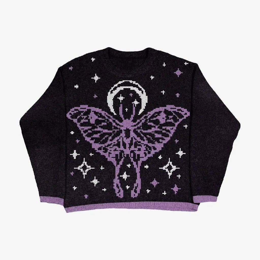 

Fashion round Neck Pullover Sweater for Women Long-Sleeved Printed Loose Top Autumn Winter European American Style