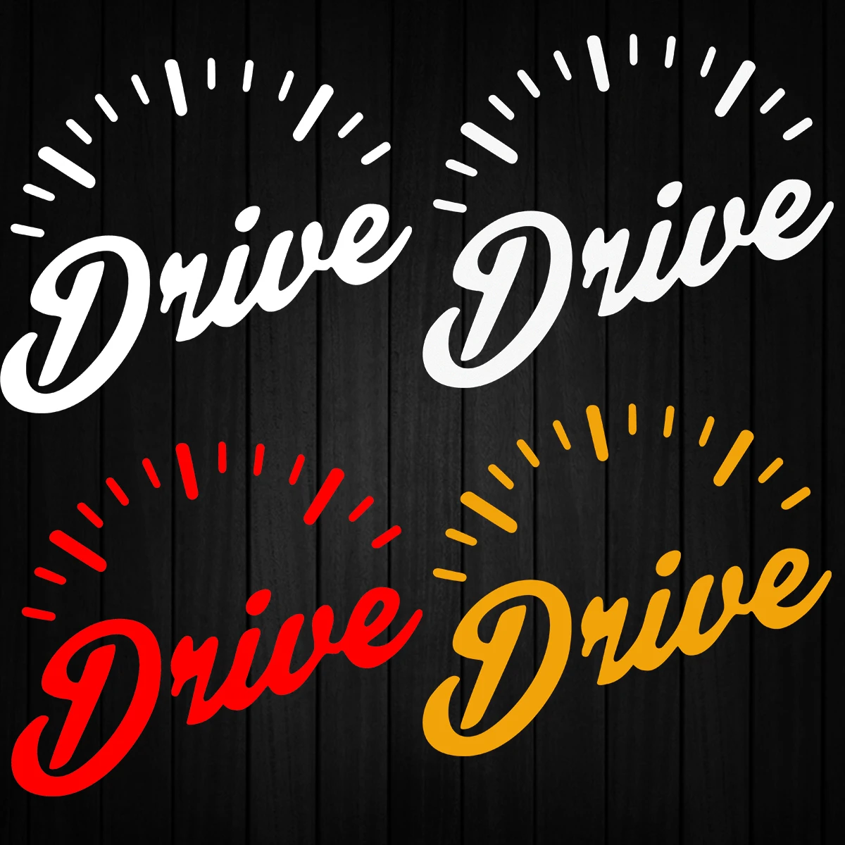 

DRIVE Text Reflective Vinyl Stickers Motorcycle Scooter Car Body Windshield Fuel Tank Accessories Decals for Honda Vespa PIAGGIO