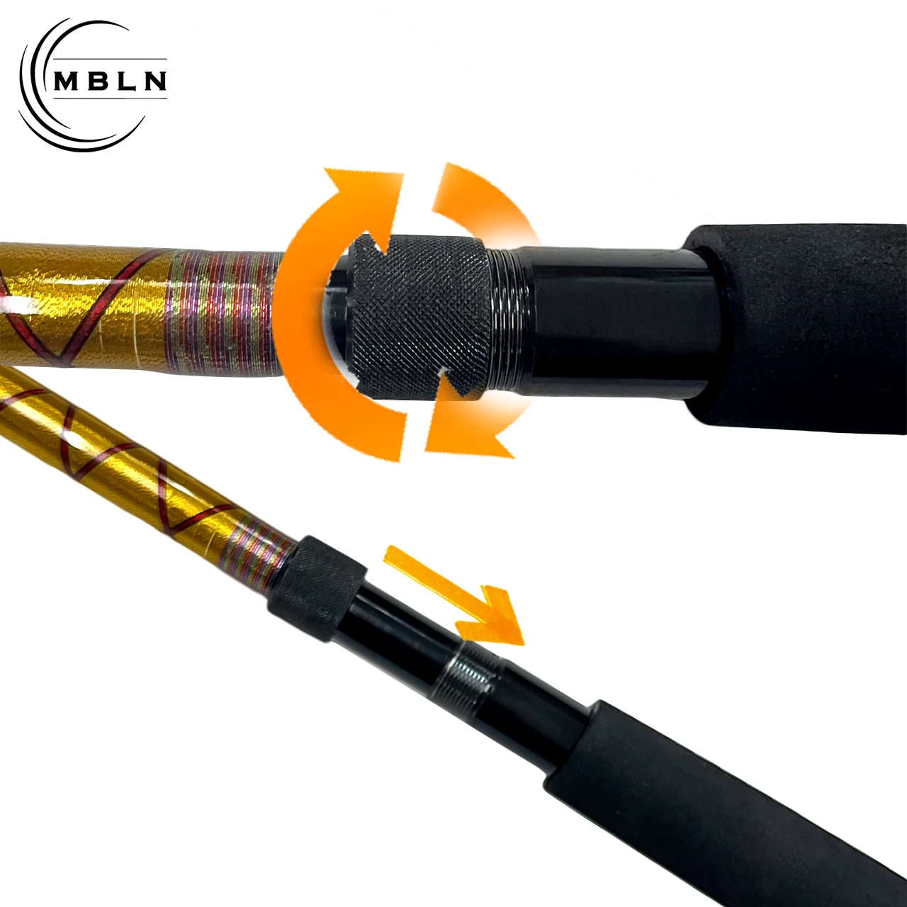 قضيب التصيد بطول 1.6 م/1.8 م، قارب صيد عالي التحمل، مقعد بكرة معدنية، أدلة دوارة مزدوجة، مسار معدني، لف خط معزز