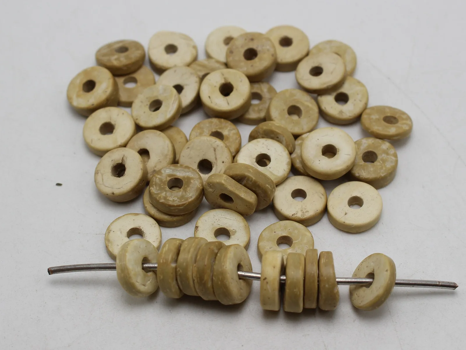 Craft DIY Natural Coconut Column Heishi Beads 9mm 12mm Irregular Chips Various