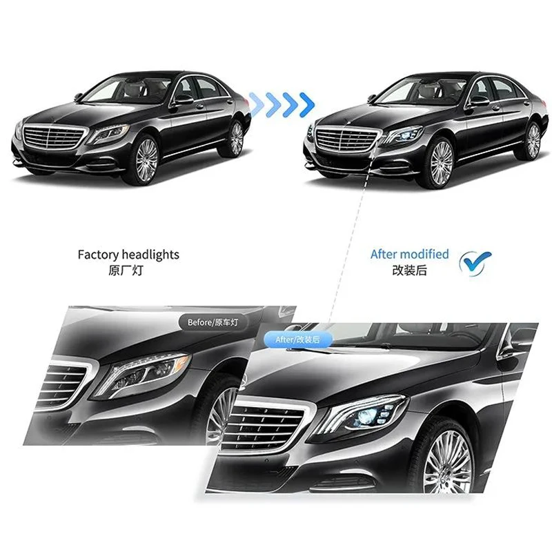High Quality and Easy Installation for Mercedes benz 2014-2017 S-Class Upgrade Retrofit Led Headlights