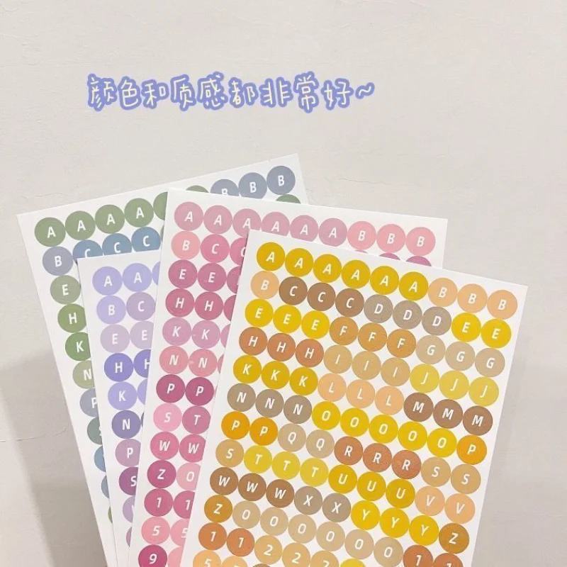1/4PCS Korean Color English Alphanumeric Stickers DIY Diary Handbook Planner Scrapbook Kids Stationery Stickers