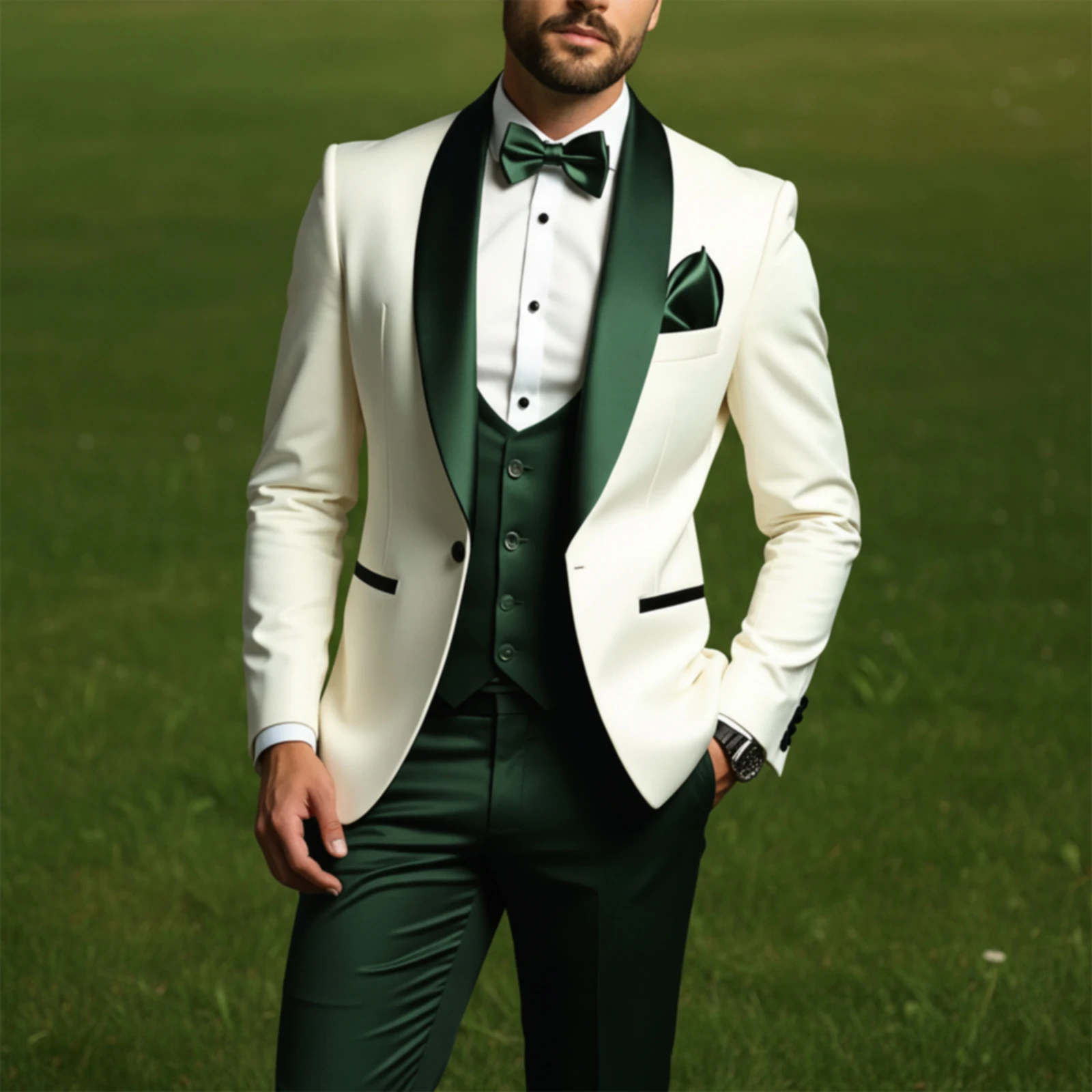 Men's 3 Piece Suits Slim Fit T - đánh giá và giá Men Formal Wear Modern