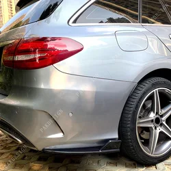 Rear Bumper Diffuser Side Splitters Accessories for Mercedes Benz C Class S205 C200 C260 C300 C43 AMG 2015-2021 Touring Tuning