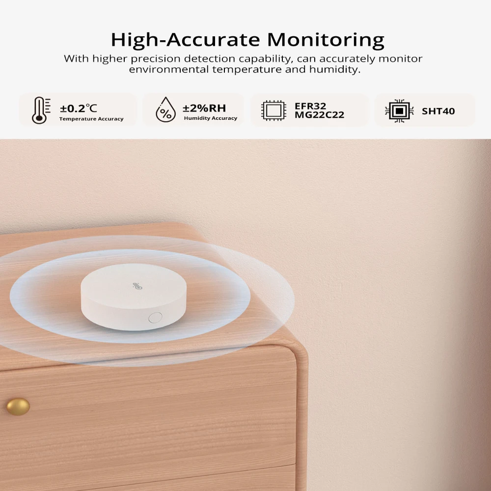 SONOFF SNZB 02P eWeLink termometer, perangkat rumah pintar ZigBee Sensor suhu detektor kelembapan Alexa Google Assistant ERC erocross