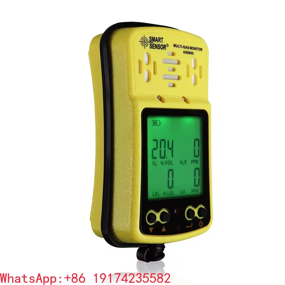 AS8900 Multi Gas Monitor O2 Oxygen Co Carbon Monoxide Gas Detector,As8900 Hydrothion Portable H2s Combustible Gas Detector