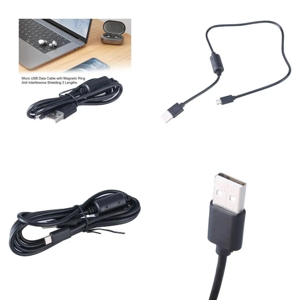 Y1UB USB 2.0 to 5Pin USB Charging Cord with Rings for Phone Laptops Devices