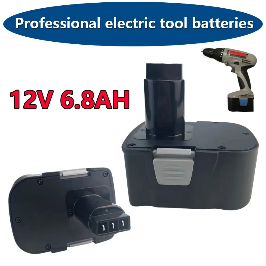 

For Interskol 12V 6.8Ah Ni-CD Battery Power Tool Rechargeable Replacement Battery Screwdriver Cordless Drill H12 DA-12ER-012