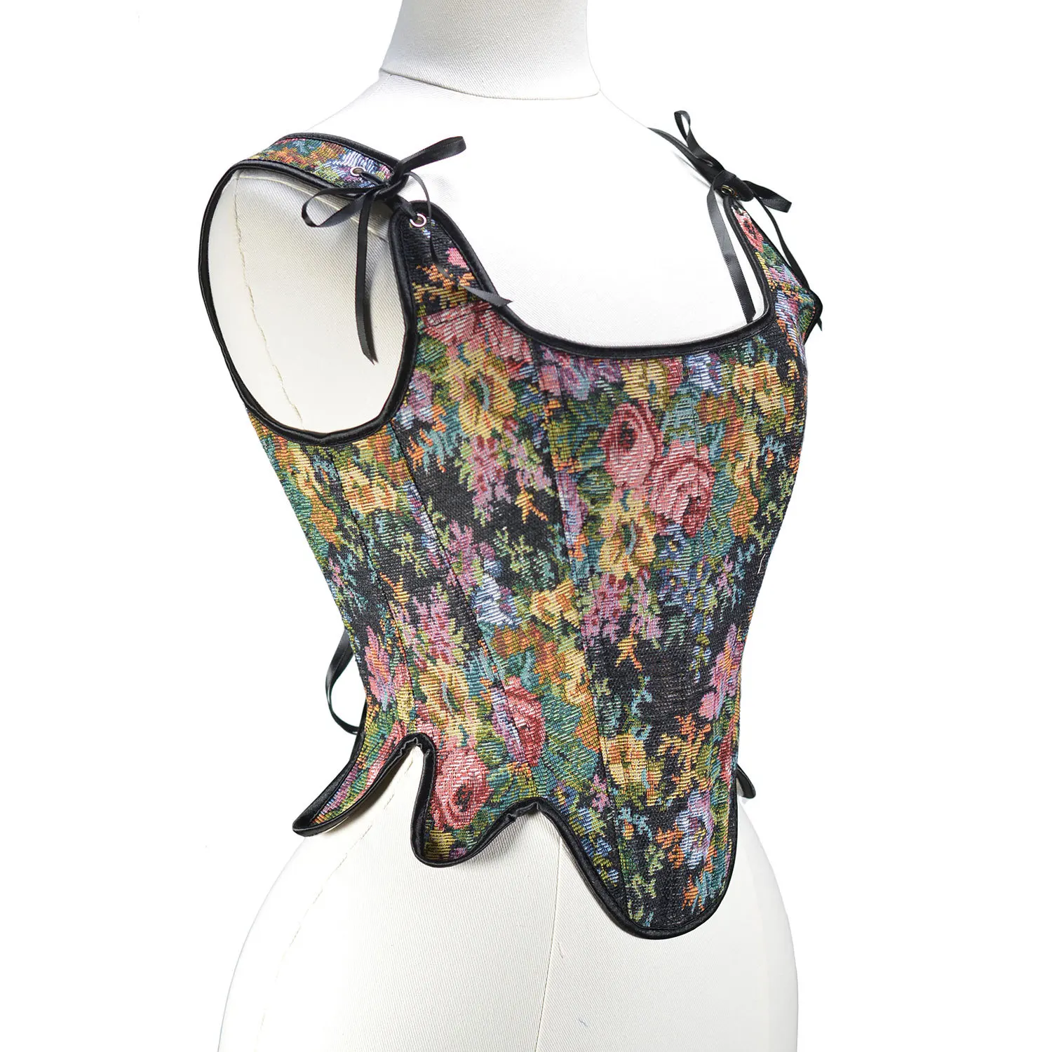 

Вышитый жилет в стиле ретро, корсет, женский квадратный воротник, туника без рукавов на шнуровке, сексуальный укороченный топ, корсет, уличная одежда