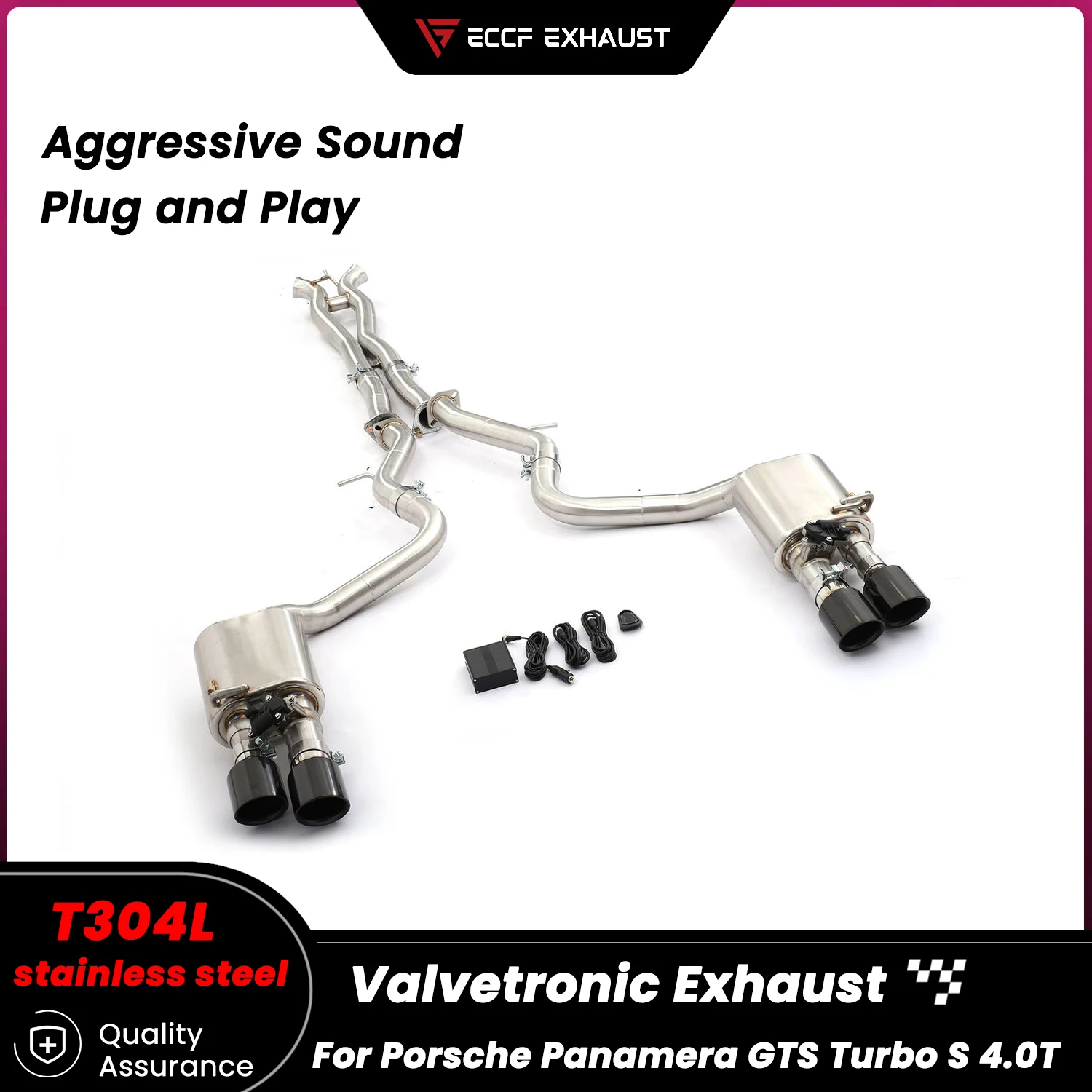 

Aggressive Sound Valvetronic Catback ECCF T304 Stainless Steel For Porsche Panamera GTS Turbo S 4.0T Performance Upgrade