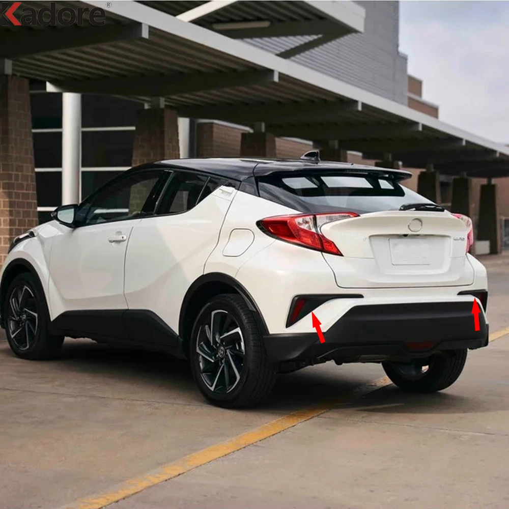 Capa de Acabamento para Luz de Neblina Traseira em Fibra de Carbono para Toyota C-HR CHR 2016-2020 2021 2022, Acessórios para Moldura de Luz de Neblina Traseira